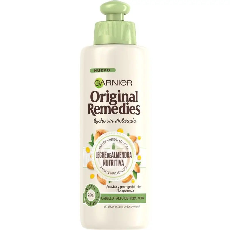 Garnier Original Remedies Creme Nutritivo de Leite de Amêndoas para Cabelos Normais, Finos e Desidratados, 200 ml