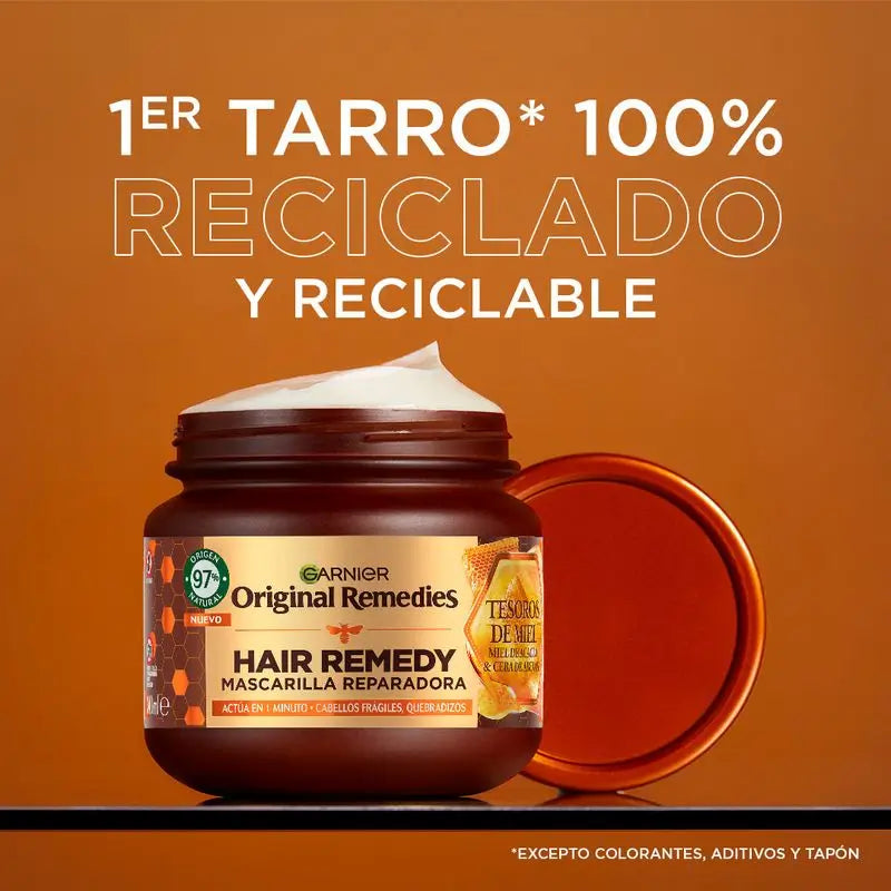 Garnier Original Remedies Hair Remedy Máscara Reparadora para Cabelos Frágeis e Quebradiços , 340 ml