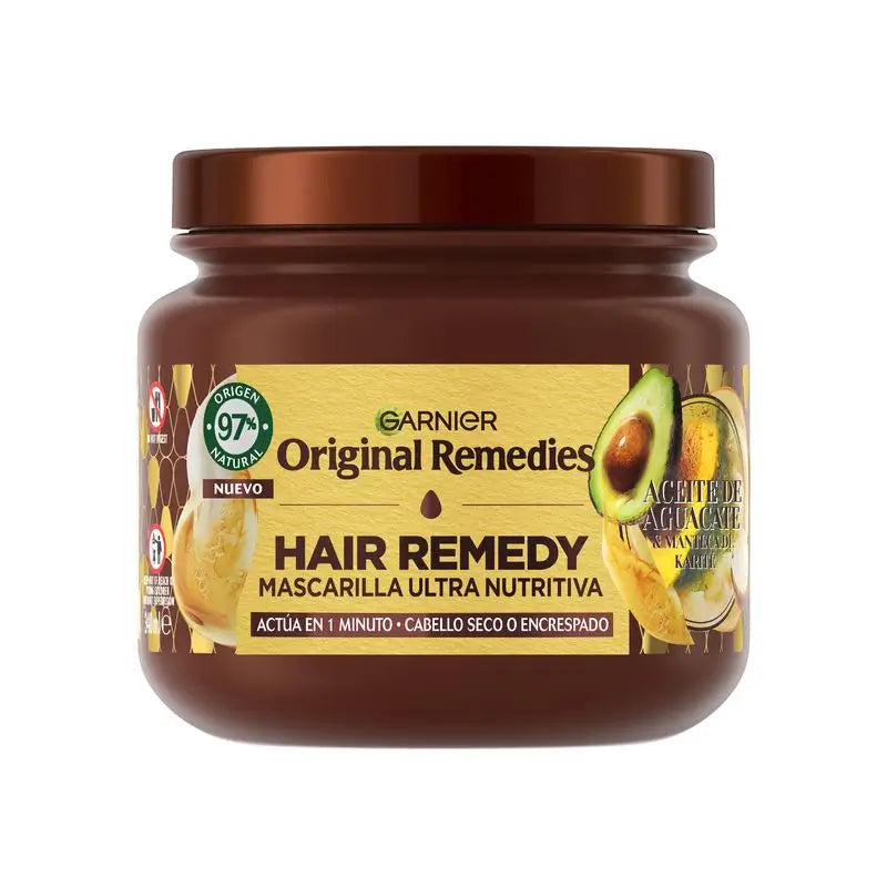 Garnier Original Remedies Ultra Nourishing Hair Remedy Máscara para Cabelos Secos e Encrespados , 340 ml