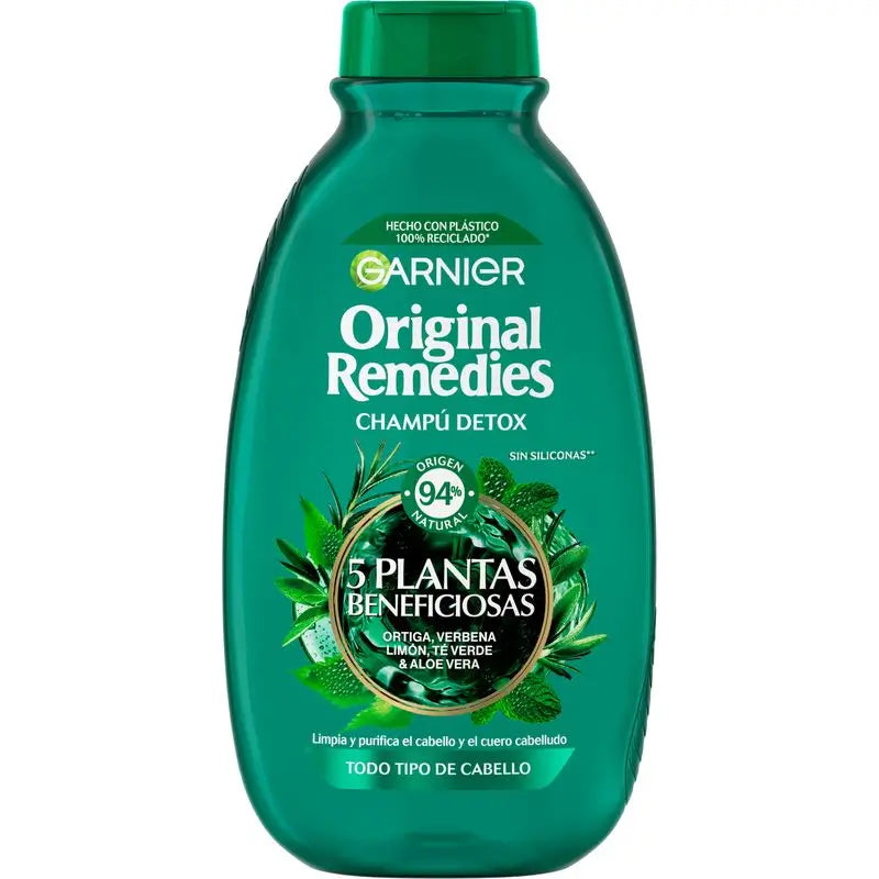 Garnier Remédios Originais Garnier Remédios Originais Chá Verde & 5 Plantas Champô Cabelos Normais , 300 Ml