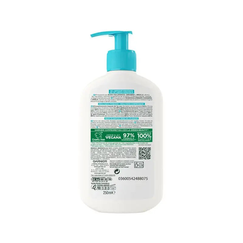 Garnier Garnier Pure Active Moisturising Cleansing Gel With Hyaluronic Acid, Ceramide And Clay Remove Impurities.