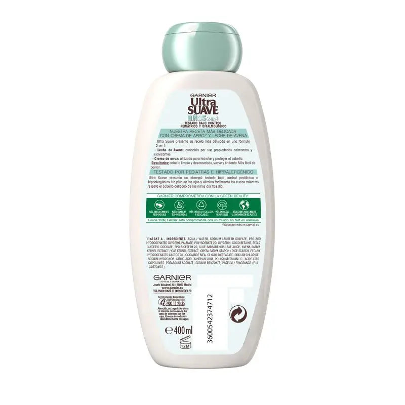 Garnier Ultra Gentle Garnier Ultra Gentle Oatmeal Delicatesse Champô 2 em 1 para Crianças, Para Cabelos Sensíveis