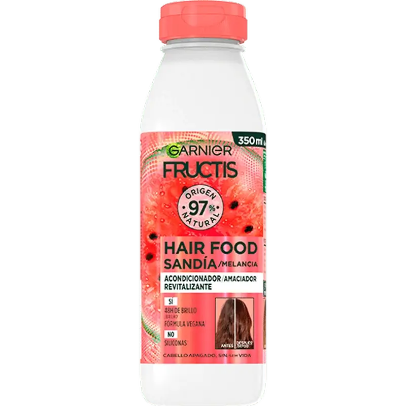 Garnier GarnierFructis Alimento para o Cabelo Melancia Condicionador Revitalizante Para Cabelos Sem Vida e Sem Brilho 350 Ml