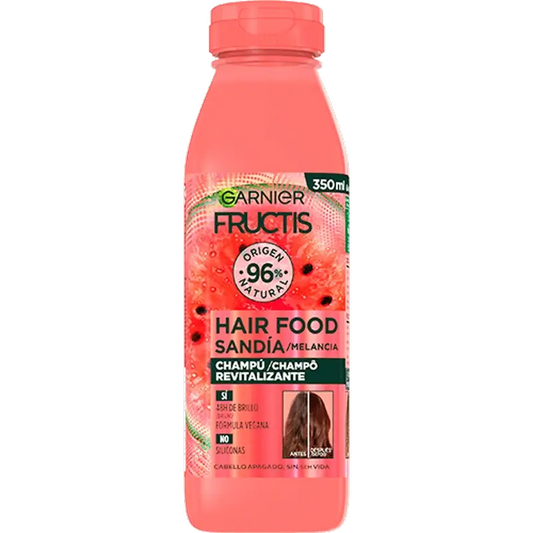 Garnier Fructis GarnierFructis Hair Food Champô Revitalizante de Melancia Para Cabelos Sem Vida e Sem Brilho 350 Ml