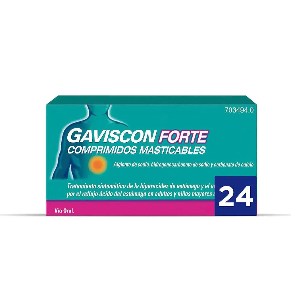 Gaviscon Forte, 24 Comprimidos Masticables