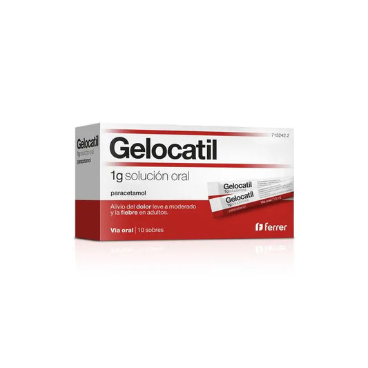 Gelocatil 1g Solución Oral, 10 Sobres