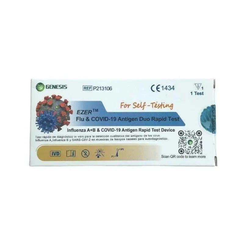 Genesis Nasal Antigen Test Duo Sars-Cov-2 & Influenza A/B, 1 unid.