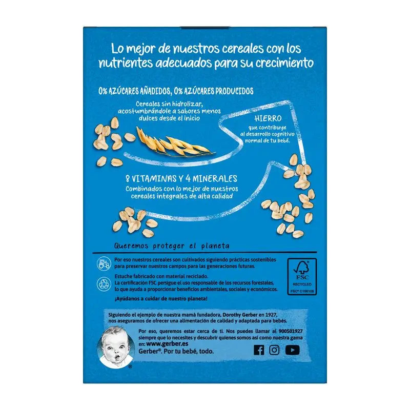 Gerber Multicereal Fruta 0% 0% Açúcares, 270 g