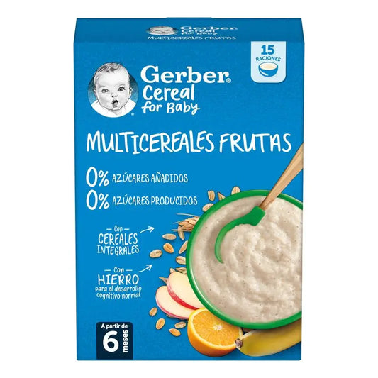 Gerber Multicereal Fruta 0% 0% Açúcares, 270 g