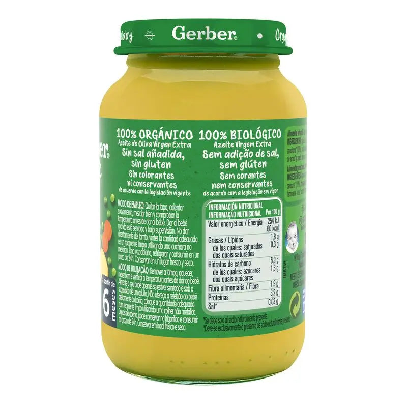 Ervilhas Biológicas Gerber Frango de Batata, 190 g