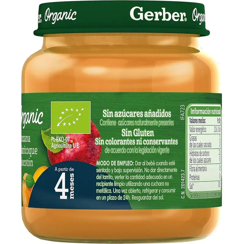 Gerber Tarritos Biológicos de Maçã, Alperce e Pêssego , 125g x 6 unidades