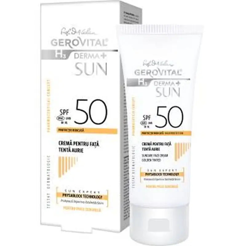 Gerovital H3 (Dra. Ana Aslan) Gerovital Crema Solar Spf50 Tono Dorado 50Ml.