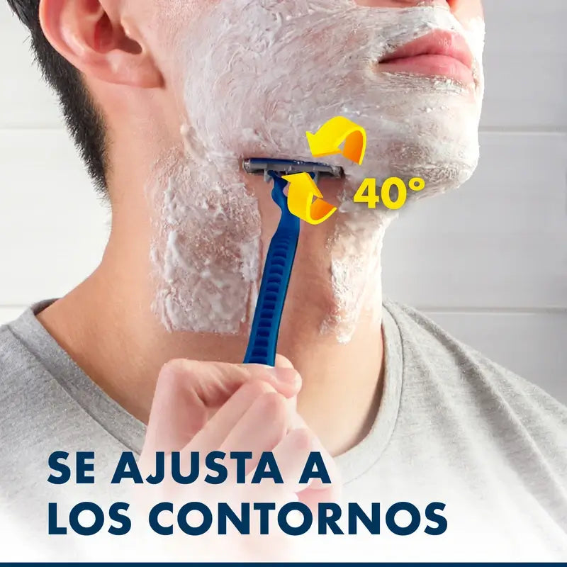 Gillette Blue3 Smooth Navalhas descartáveis para homem, 3 lâminas, 8 unid.