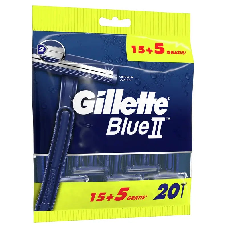 Gillette Blueii Navalhas descartáveis para homem , 20 peças.