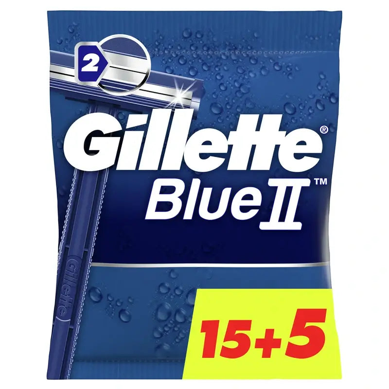 Gillette Blueii Navalhas descartáveis para homem , 20 peças.