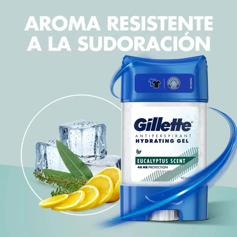 Gillette Desodorizante Hydra Gel Antitranspirante Eucalipto 70 Ml