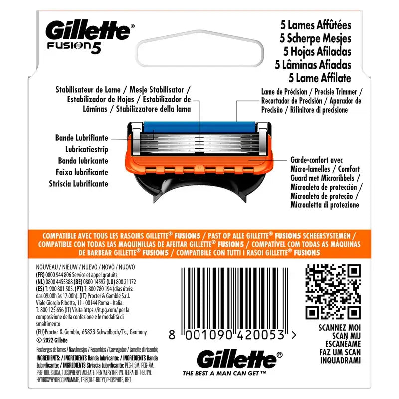 Recarga Gillette Fusion 5, 8 peças