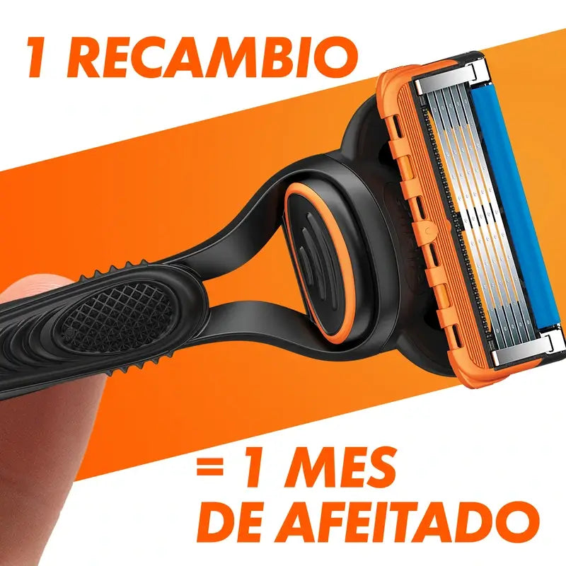 Gillette Fusion Pack com lâmina de barbear + gel de barbear para peles sensíveis 200 ml