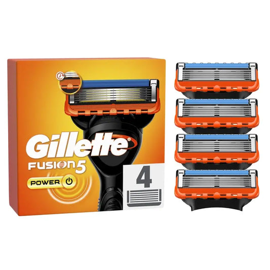 Gillette Fusion5 Power Lâminas de substituição para máquinas de barbear para homem , 4 peças