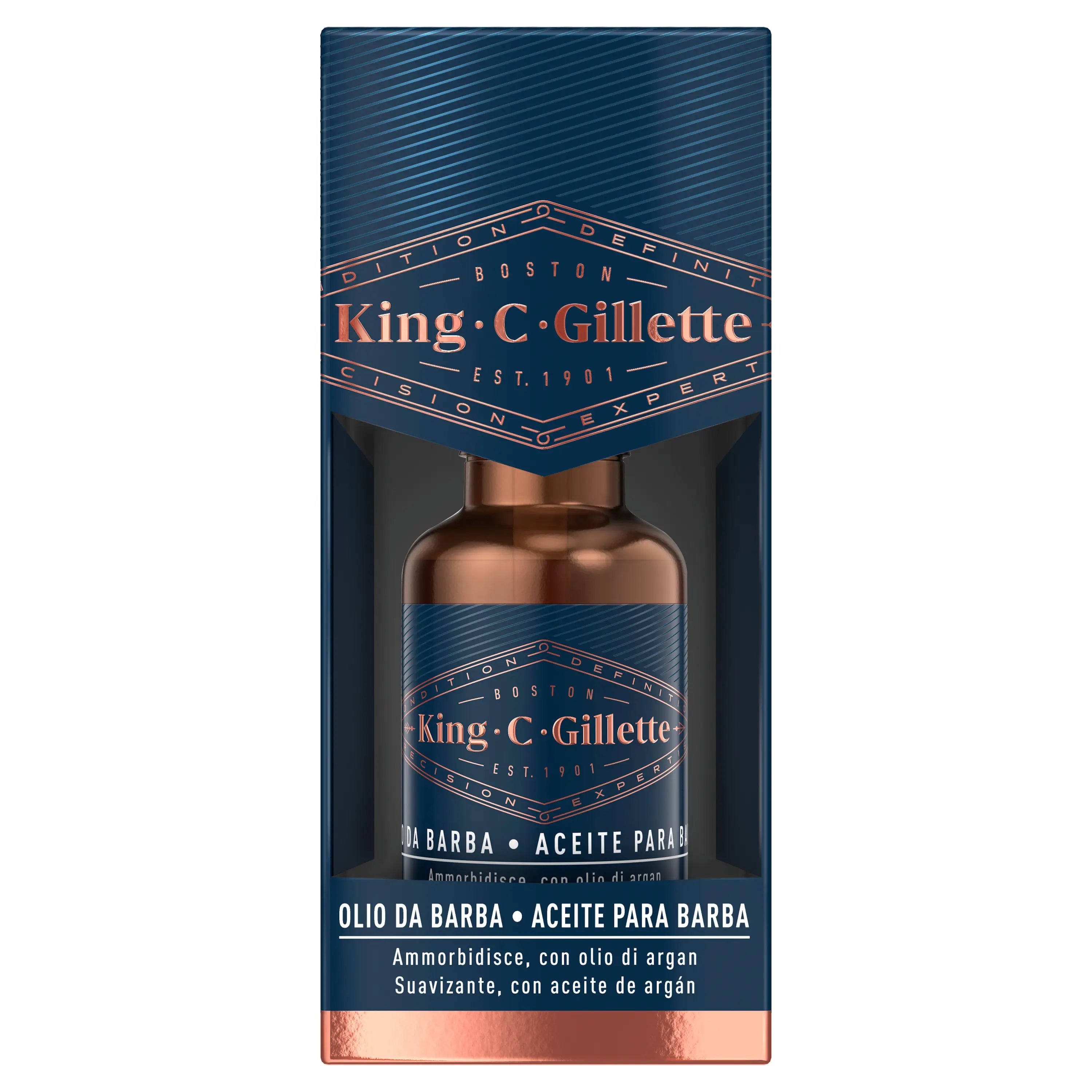 King C. Gillette óleo de barba para homem com aroma vegetal, 30 ml