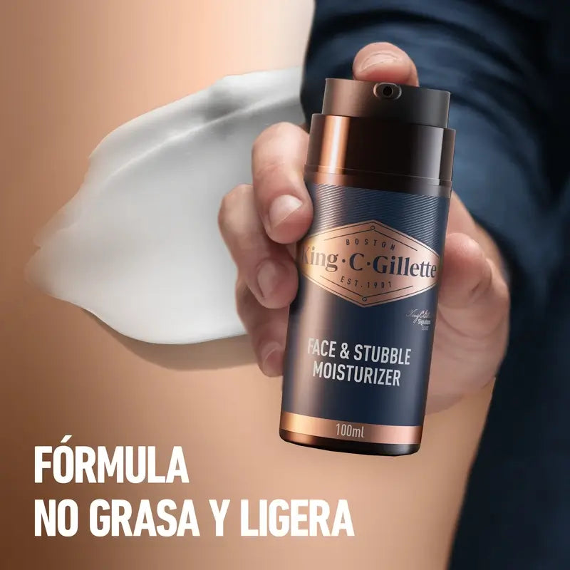 Creme Hidratante para Rosto e Barba King C. Gillette Men's, Vitamina B, 100 Ml