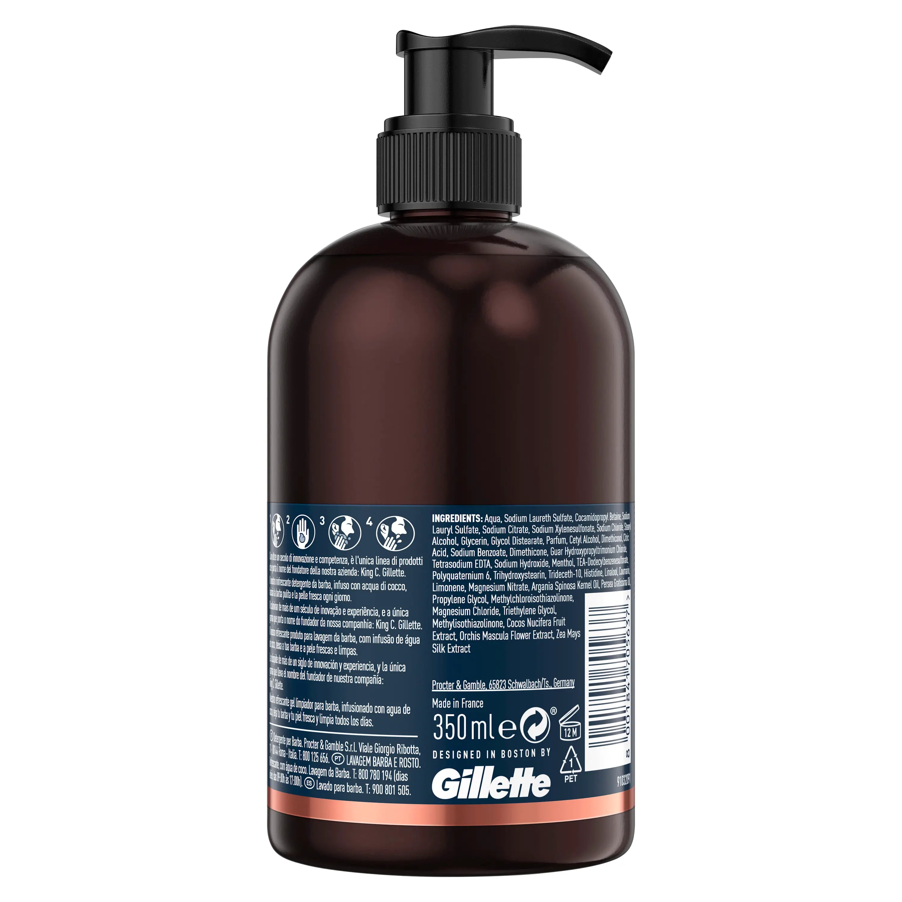 Gillette King C. Gel para a barba e rosto , 350 ml