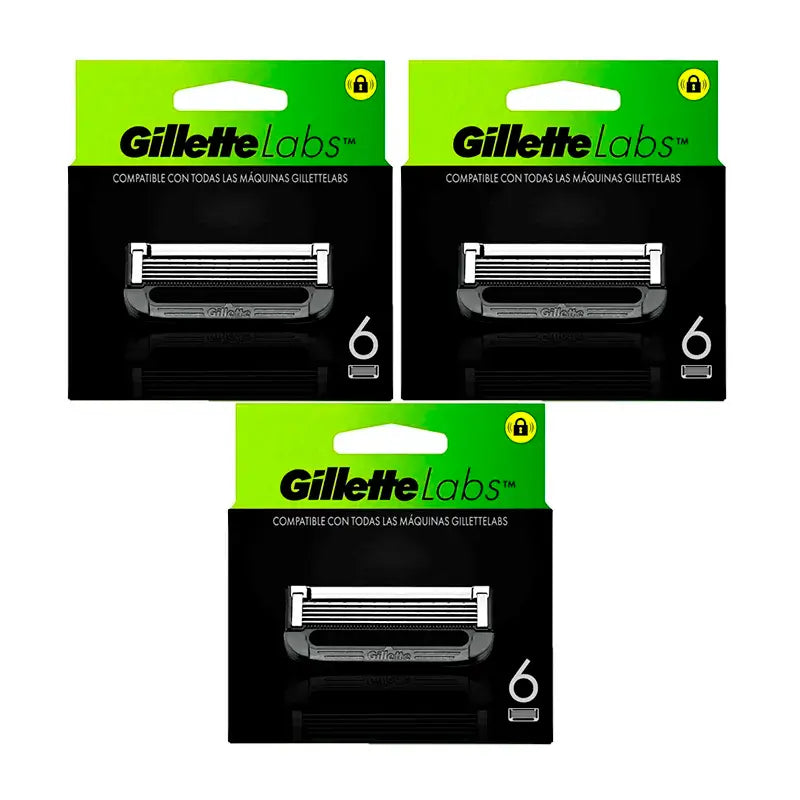 Recargas Gillette Labs, 6 x 3 pcs.