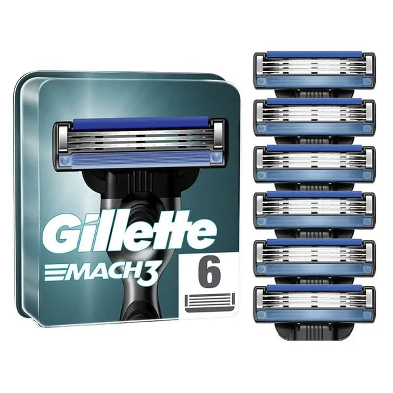 Gillette Mach3 Refil para homem, 6 recargas