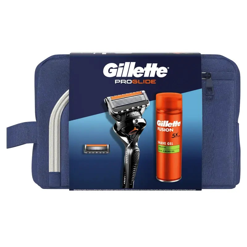 Pack Gillette Proglide com lâmina de barbear + 1 recarga + gel