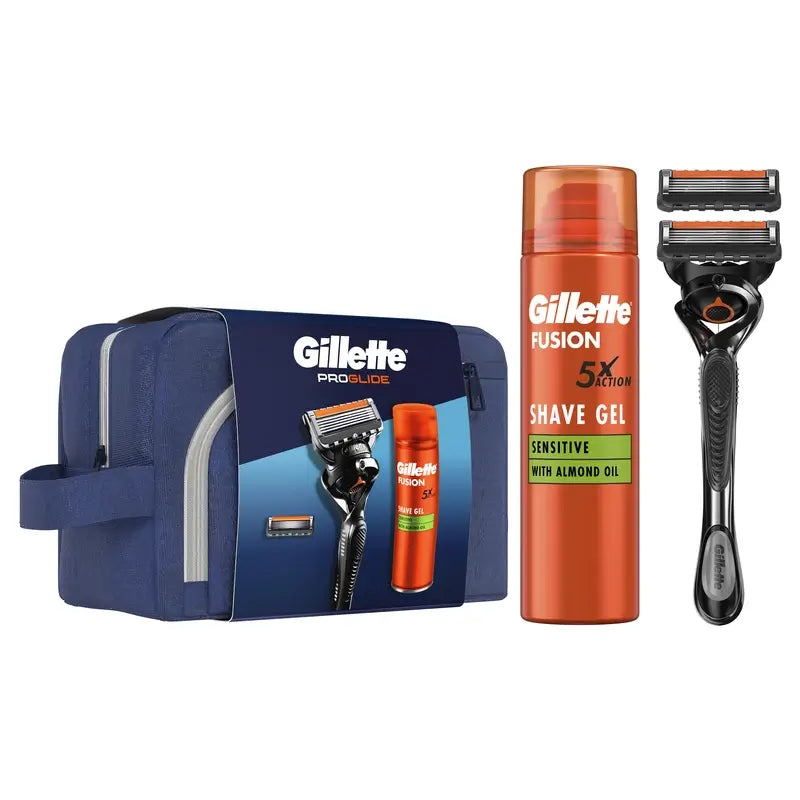 Pack Gillette Proglide com lâmina de barbear + 1 recarga + gel