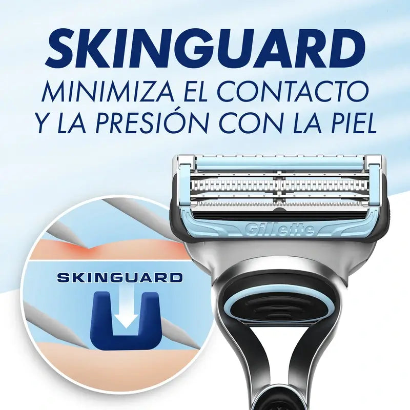 Gillette Skinguard Sensitive Fusion Handle Refil Compatível, 4 pcs.