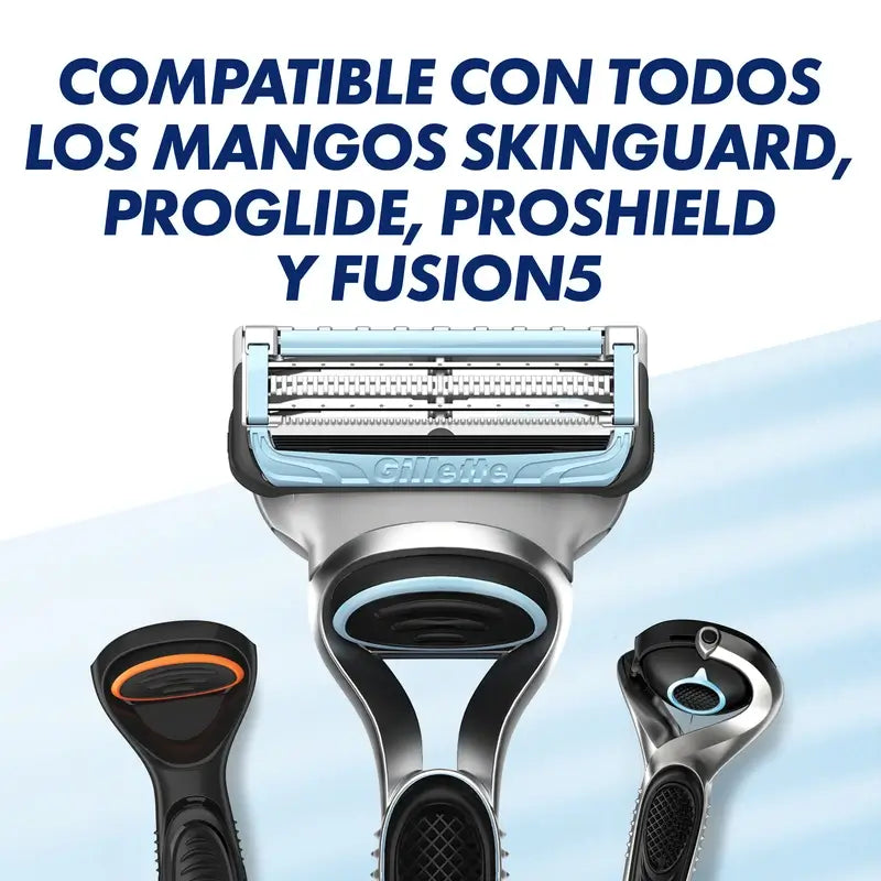 Gillette Skinguard Sensitive Fusion Handle Refil Compatível, 4 pcs.