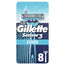 Gillette Sensor3 Cool Navalhas descartáveis para homem Tira lubrificante de eucalipto, 8 unid.