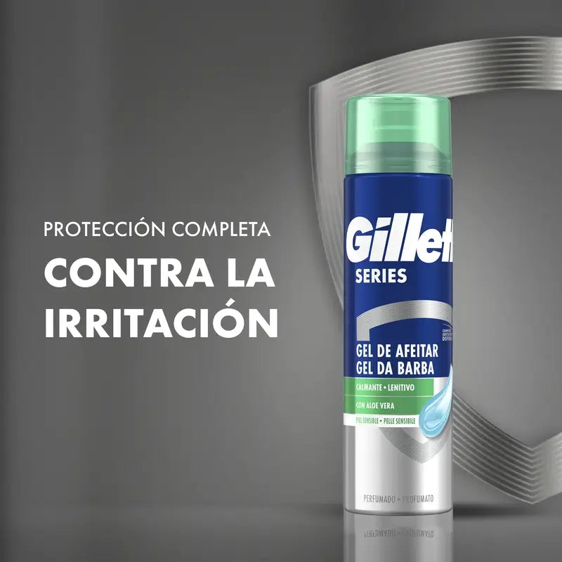 Gillette Series Gel de Barbear Suavizante com Aloé Vera , 200 ml