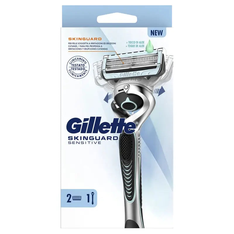 Gillette Skinguard Sensitive Flexball Razor , 1 cabo + 1 recarga