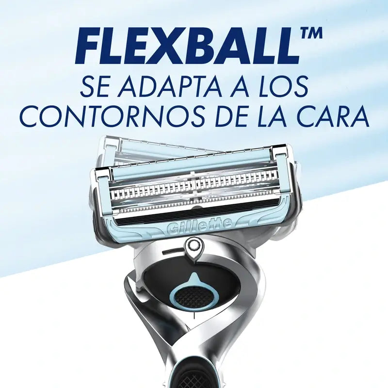 Gillette Skinguard Sensitive Flexball Razor , 1 cabo + 1 recarga