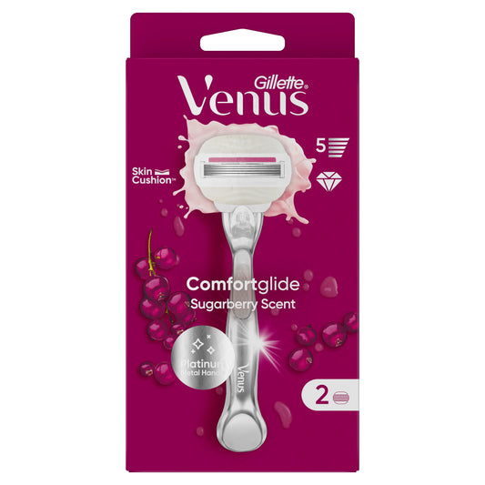 Gillette Venus Comfortglide Sugarberry com Olay , 1 cabo + 2 recargas