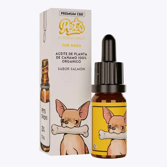 Gorilla Grillz 3% Óleo Cbd para Cães Sabor a Salmão , 10 ml