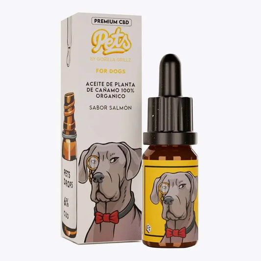 Gorilla Grillz 6% Óleo Cbd para Cães Sabor a Salmão , 10 ml