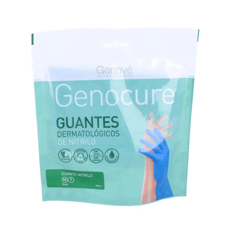 Genove Genocure Guantes Nitrilo Dermatológico Talla M/7 (2 Guantes)