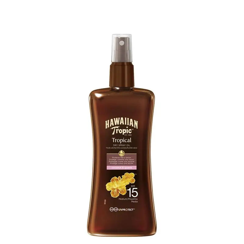 Spray de óleo Hawaiian Tropic Spf15, 200Ml