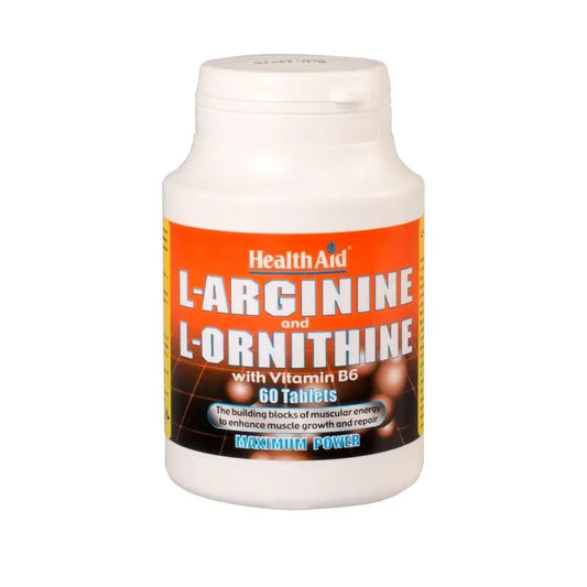 Health Aid L-Arginina Y L-Ornitine 60Comp.