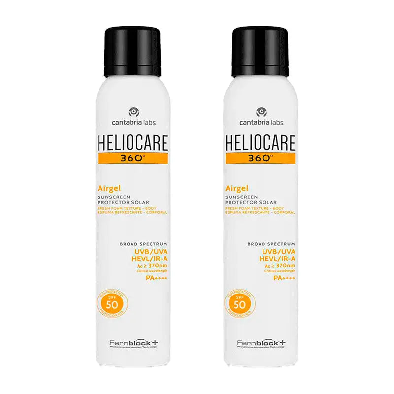 Heliocare Duplo 360º Airgel Corporal, 2X200 Ml