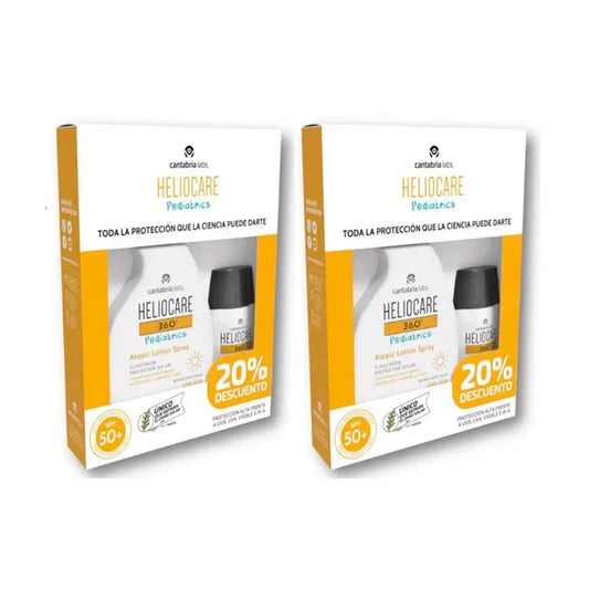 Heliocare Duplo 360º Pack Mineral Pediátrico 50Ml + Pistola Atópica 250Ml