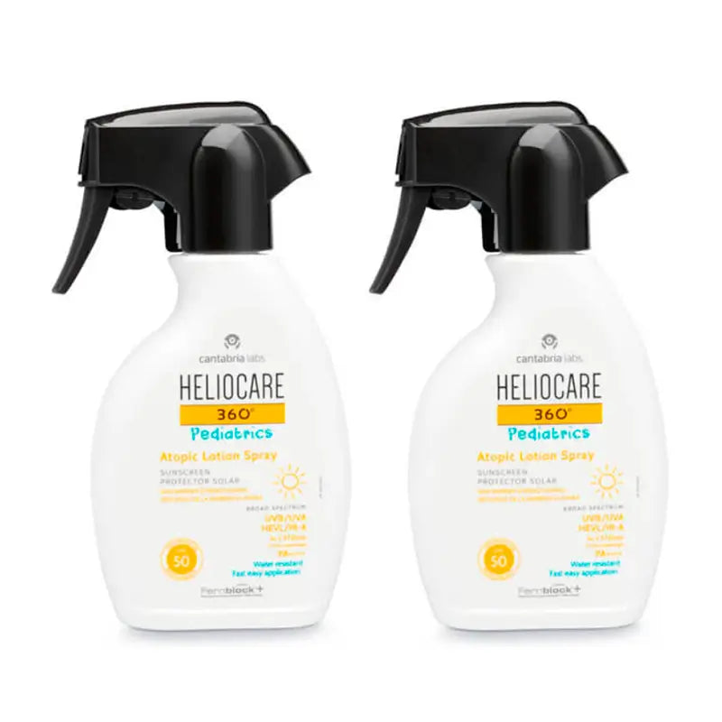 Heliocare Duplo 360º Pediatria Loção Atópica Spray Spf50 , 2X250 Ml