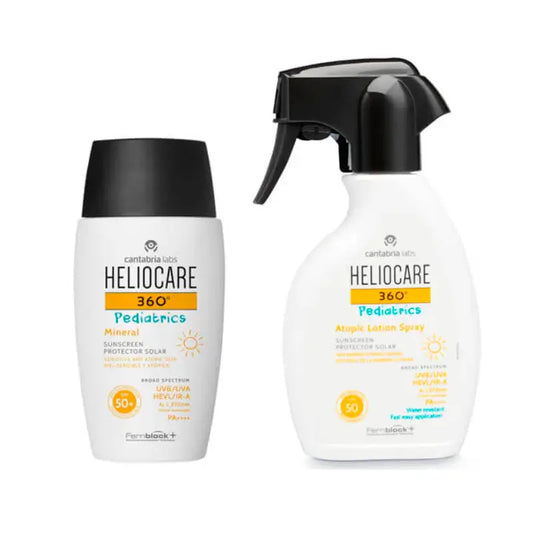 Pack Heliocare 360º Pediatrics Mineral Spf50+ 50 Ml + Pediatrics Atopic Lotion Spray Spf50 250 Ml