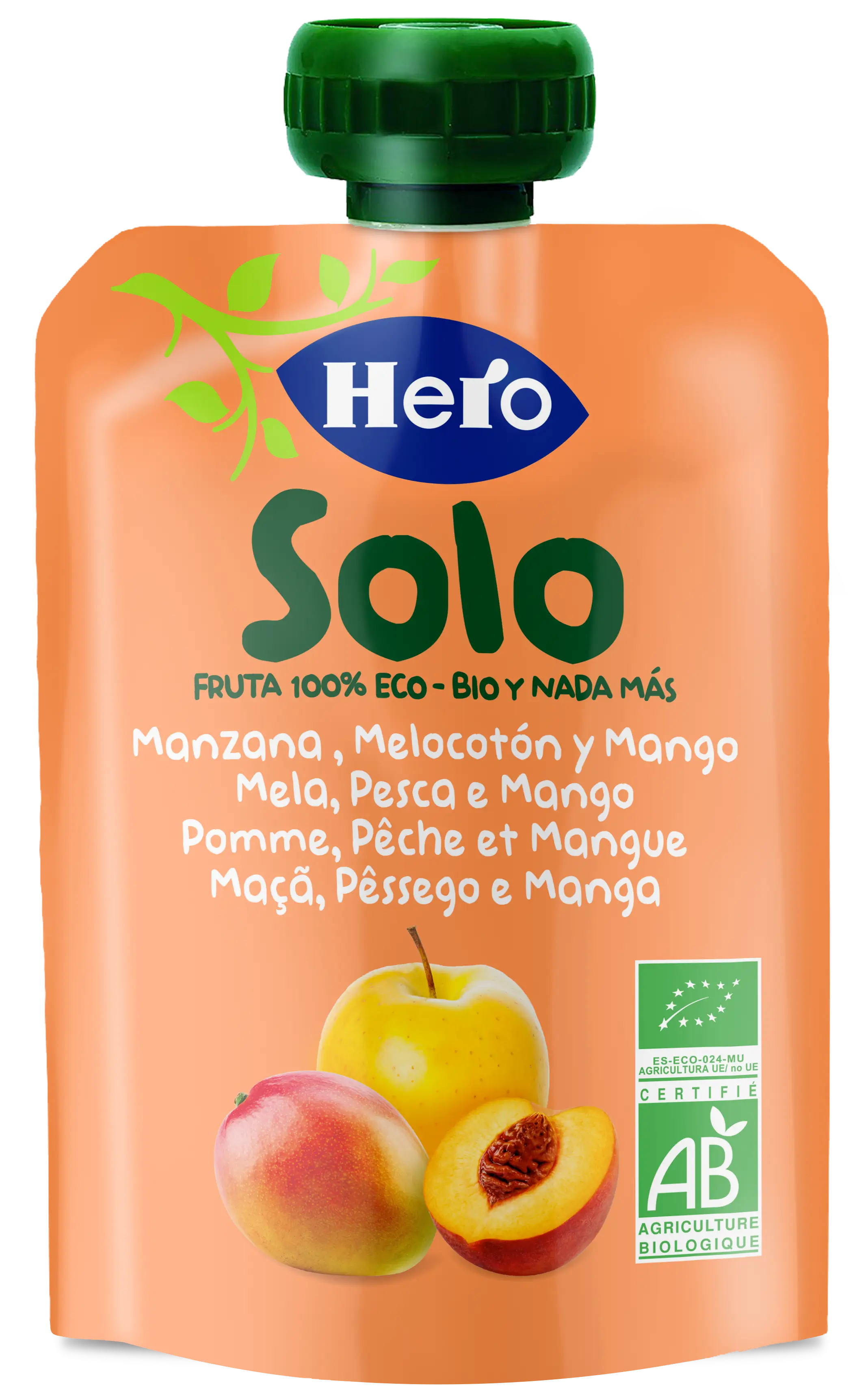 Hero Baby Hero Baby Saqueta Solo Maçã Pêssego & Manga Eco Hb Solo 100G