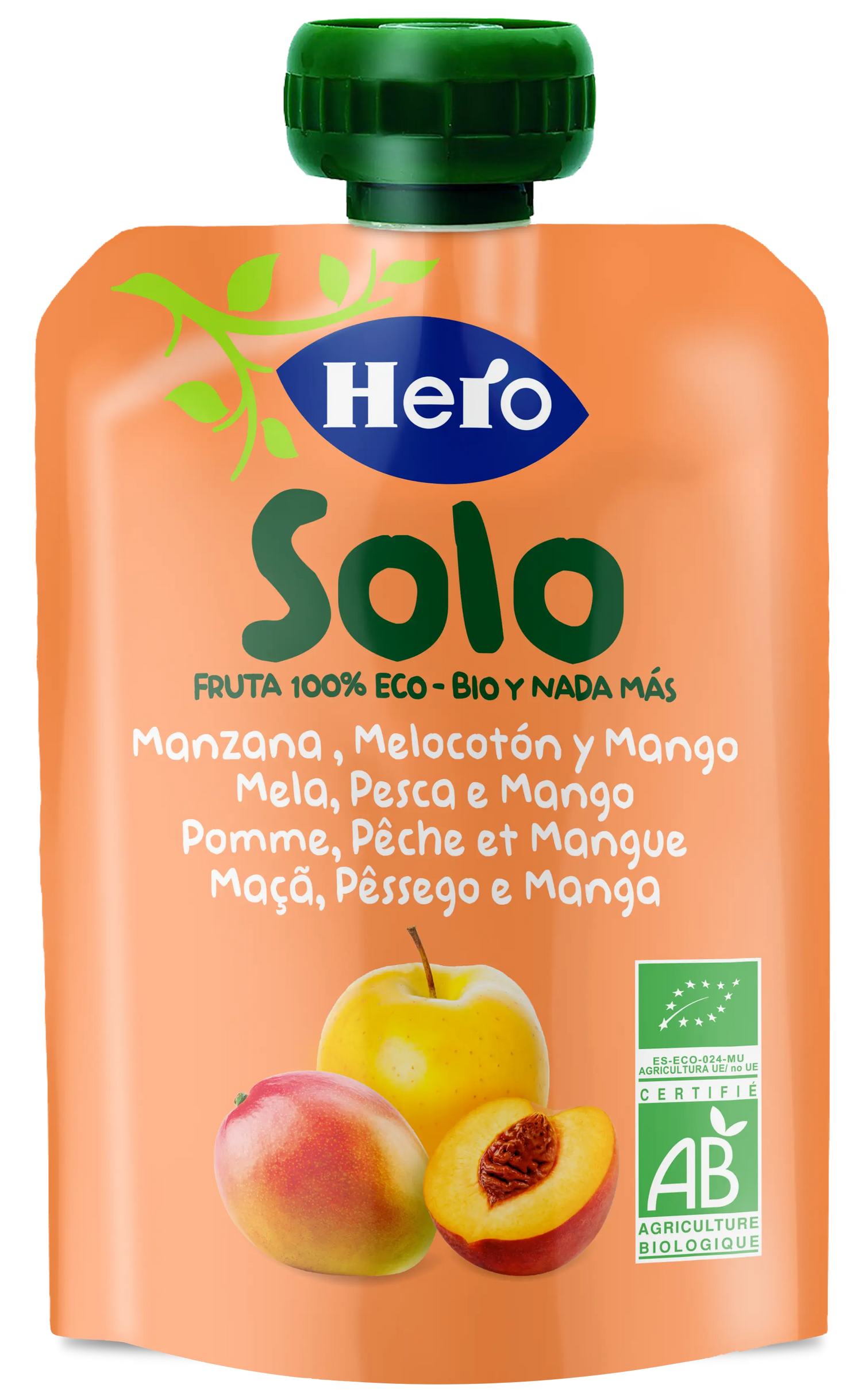 Hero Baby Hero Baby Saqueta Solo Maçã Pêssego & Manga Eco Hb Solo 100G