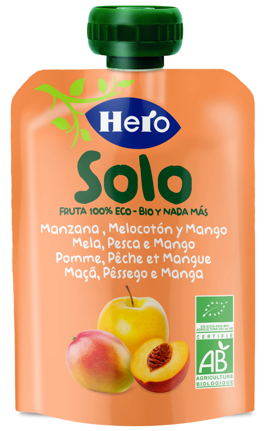 Hero Baby Hero Baby Saqueta Solo Maçã Pêssego & Manga Eco Hb Solo 100G