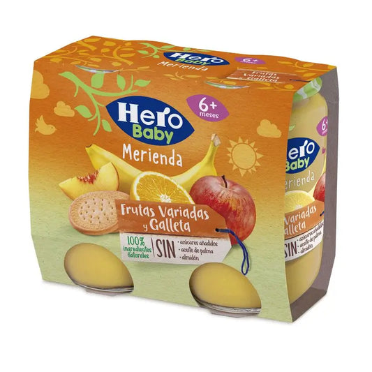 Hero Baby Snack Frutas variadas e biscoitos 2X190G